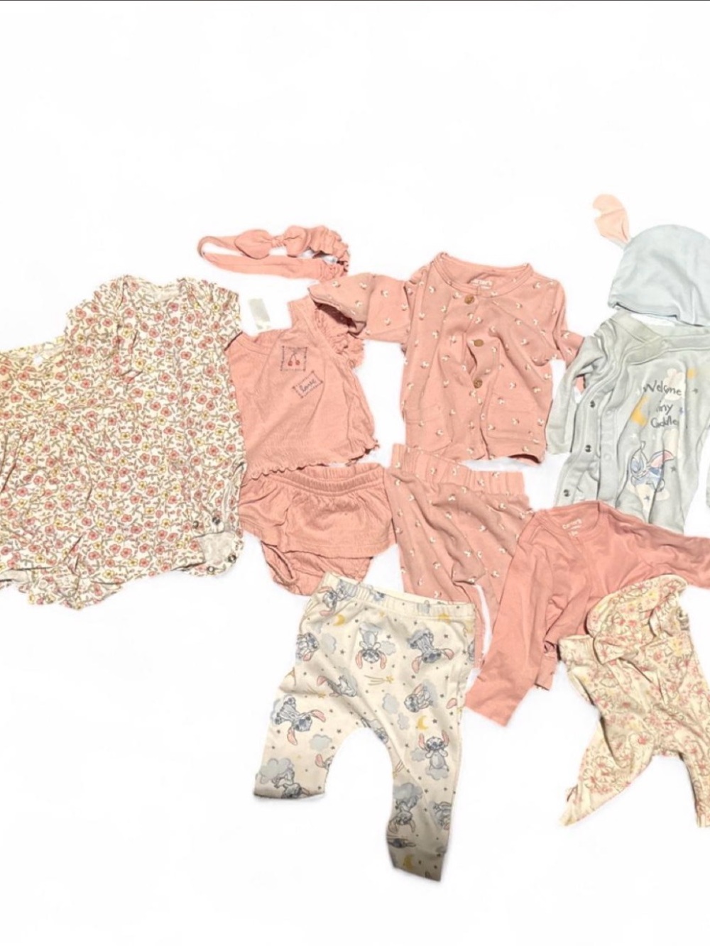 Carter's Peach & Floral Baby One-Piece and Mix Set